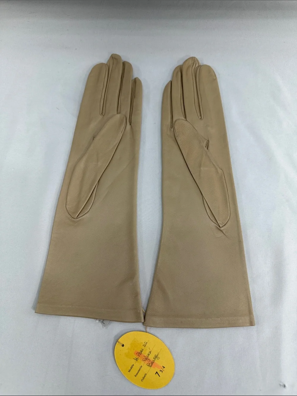 Vintage Christian Dior Gants Kid Leather Gloves Sz 7 3/4 France